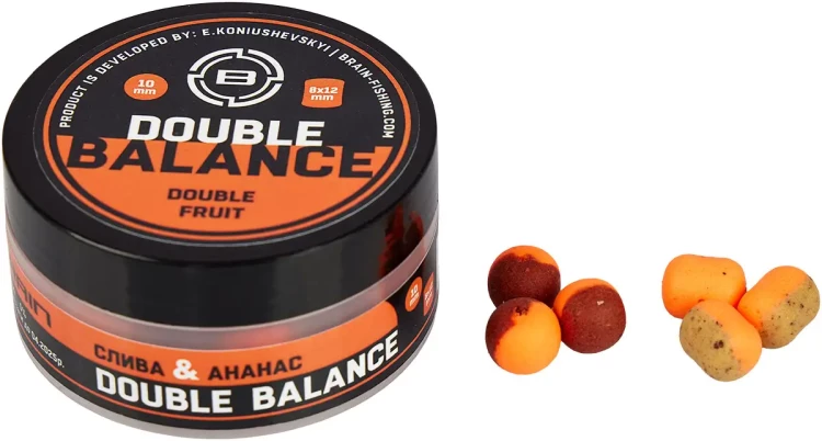Бойли Brain Double Balance Double Fruit (cлива + ананас) 12+10х14mm