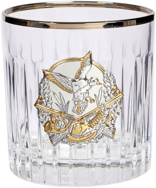Подарунковий набір склянок для віскі Boss Crystal "Полювання" із золотими накладками