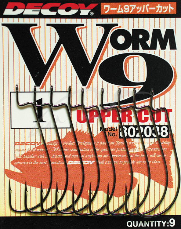 Крючок Decoy Worm9 Upper Cut #3 (9 шт/уп)