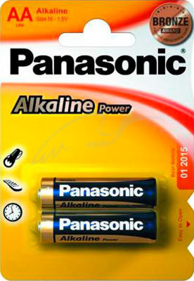 Батарея Panasonic ALKALINE POWER AA BLI 2