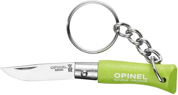 Ніж Opinel Keychain №2 Inox. Колір - салатовий