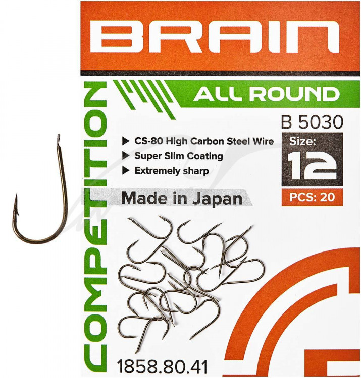 Крючок Brain All Round B5030 #12 (20 шт/уп) ц:bronze