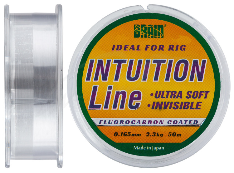 Леска Brain Intuition 50m 0,165 mm #1 2,3 kg 5,1 lb ц.: clear