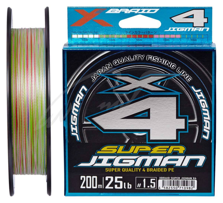 Шнур YGK X-Braid Super Jigman X4 200m #2.0/0.235mm 30lb/13.5kg Шнур YGK X-Braid Super Jigman X4 200m #2.0/0.235mm 30lb/13.5kg