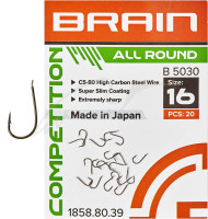 Крючок Brain All Round B5030 #16 (20 шт/уп) ц:bronze