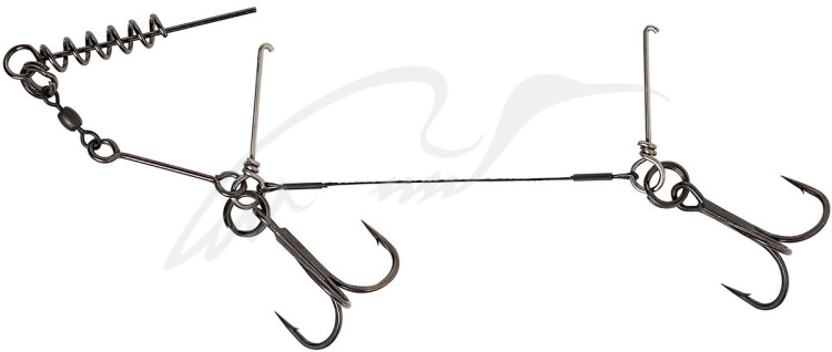 Оснастка Savage Gear 1x7 TI Corkscrew Stinger 2x#2/0 23kg (1 шт/уп.)