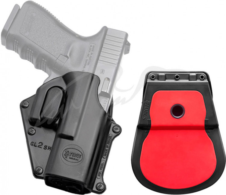 Кобура Fobus для Glock 17/19 з поясним фіксатором/кнопкою фіксації скоби спускового гачка