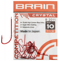 Крючок Brain Crystal B2011 #12 (20 шт/уп) ц:red