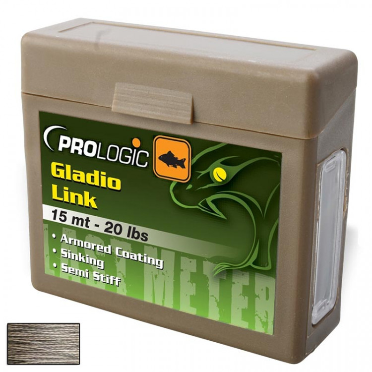 Поводковый материал Prologic Gladio Link 15m 30lbs Coated Camo Brown