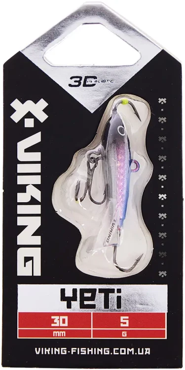 Балансир Viking Fishing Yeti Ice Jig 30mm 5.0g #1 Blue Glam