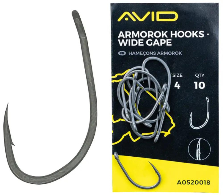 Гачок короповий Avid Carp Armorok Hooks Wide Gape #6 (10 шт/уп)