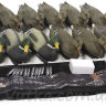 Набор подсадных уток Birdland: 3 селезня; 9 уток; якорные устройства