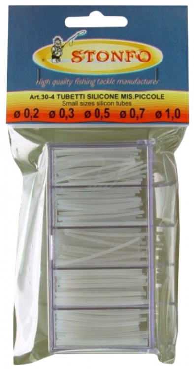 Кембрик силиконовый Stonfo 30-4 Box Clear Silicone Tube Small диам. 0.2-0.3-0.5-0.7-1.0мм