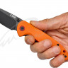 Нож CJRB Feldspar Black Blade Orange