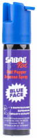 Газовый баллончик Sabre Red Blue Face струйный с синим маркером. Объем - 22 мл. С брелоком