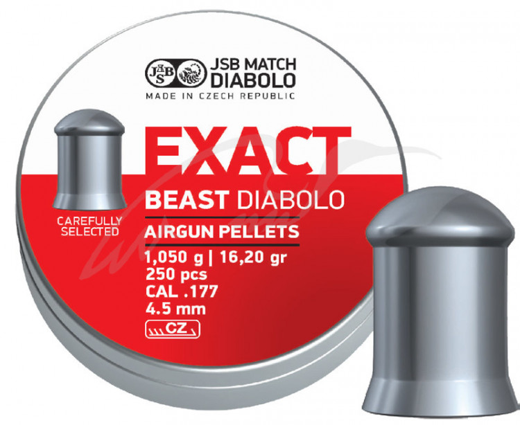 Пули пневматические JSB Diabolo Exact Beast. Кал. 4.52 мм. Вес - 1.05 г. 250 шт/уп