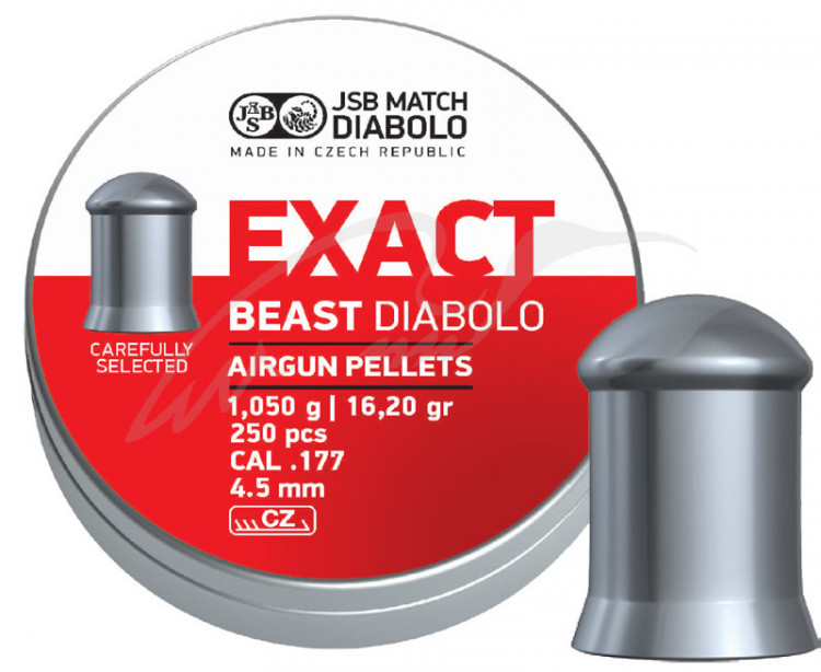 Кулі пневматичні JSB Diabolo Exact Beast. Кал. 4.52 мм. Вага - 1.05 г. 250 шт/уп