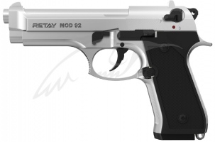 Пистолет стартовый Retay Mod.92, 9мм. Цвет - Chrome