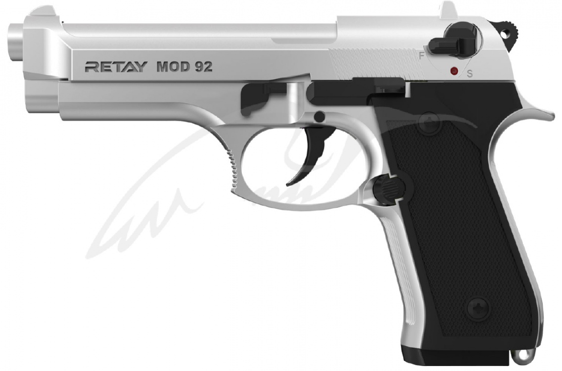 Пістолет стартовий Retay Mod.92 кал. 9 мм. Колір - chrome.