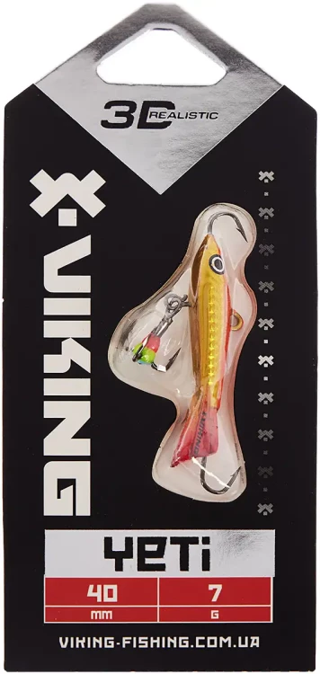 Балансир Viking Fishing Yeti Ice Jig 40mm 7.0g #8 Candle Flame