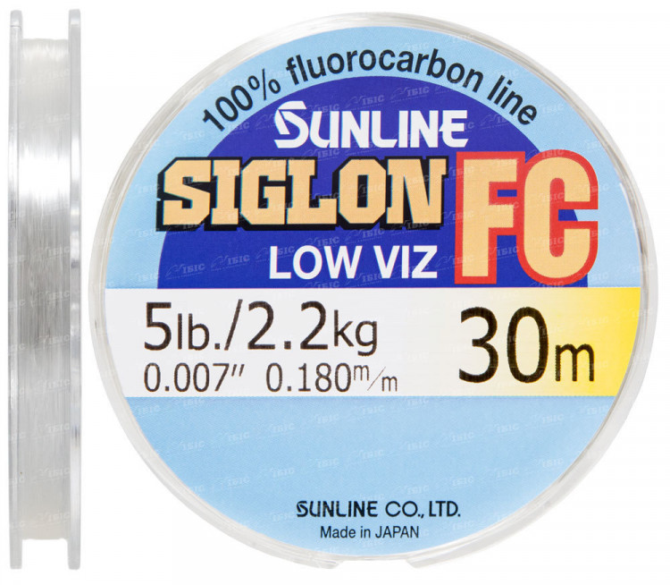 Флюорокарбон Sunline Siglon FC 30m 0.180mm 2.2kg поводковый