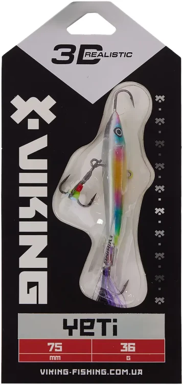 Балансир Viking Fishing Yeti Ice Jig 75mm 36.0g #16 European Values Балансир Viking Fishing Yeti Ice Jig 75mm 36.0g #16 European Values