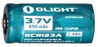 Аккум. батарея Olight RCR 123 Li-Ion 650 mAh