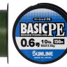Шнур Sunline Basic PE 150m (Dark Green) #0.6/0.132mm 10lb/4.5kg