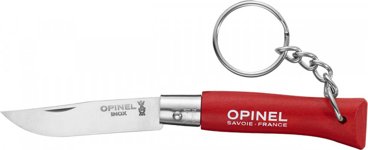 Нож Opinel Keychain №4 Inox. Цвет - красный