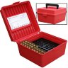 Коробка MTM R-100-MAG на 100 патронов кал. 300 Win Mag; 300 WSM; 338 Win Mag; 444 Marlin; 9,3x62. Цвет – красный.