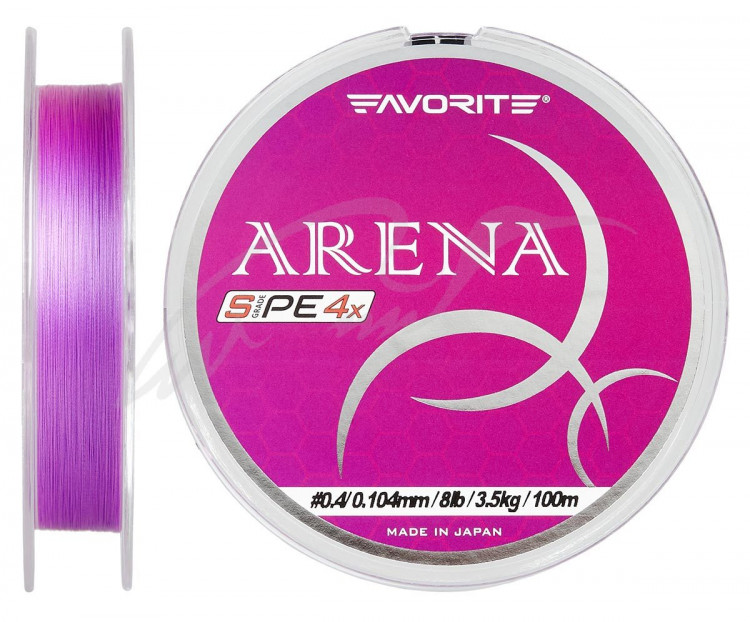 Шнур Favorite Arena PE 150m (purple) #0.4/0.104mm 8lb/3.5kg