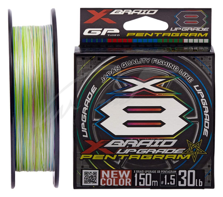 Шнур YGK X-Braid Upgrade X8 Pentagram 150m #1.0/0.165mm 22lb/10.0kg