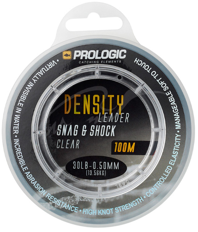 Леска Prologic Density Snag & Shock Leader 100m 0.50mm 13.60kg 30lbs Clear