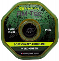 Поводковый материал RidgeMonkey RM-Tec Soft Coated Hooklink Weed Green 25lb 20м