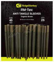 Противозакручиватель RidgeMonkey RM-Tec Anti Tangle Sleeves Long (25шт/уп) ц:organic brown