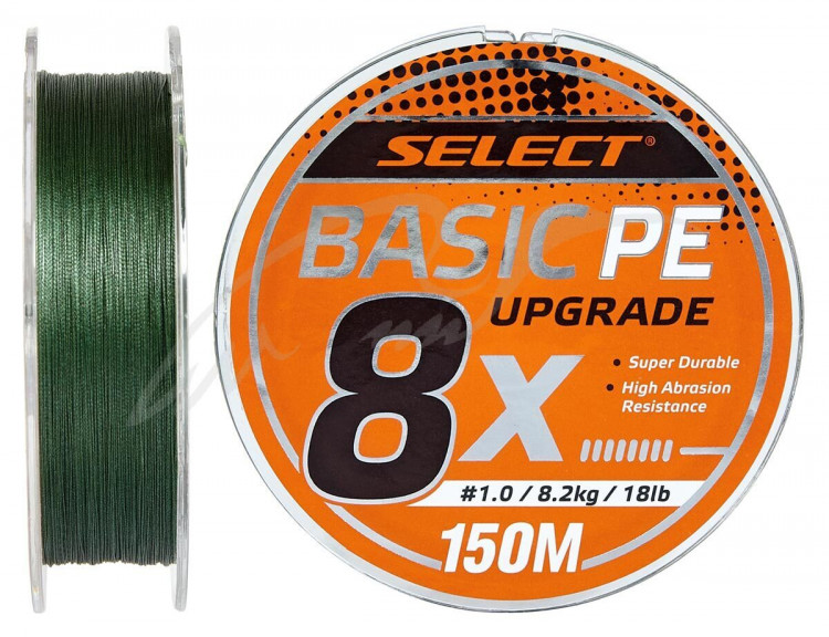 Шнур Select Basic PE 8x 150m (темн-зел.) #0.6/0.10mm 12lb/5.5kg