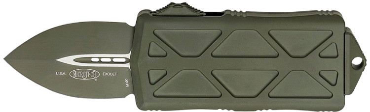 Нож Microtech Exocet Double Edge Cerakote. OD green