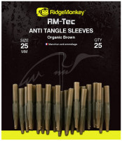 Противозакручиватель RidgeMonkey RM-Tec Anti Tangle Sleeves Short (25шт/уп) ц:organic brown
