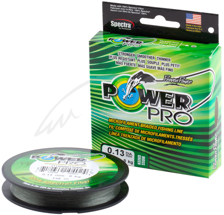Шнур Power Pro (Moss Green) 135m 0.19mm 28.6lb/13.0kg